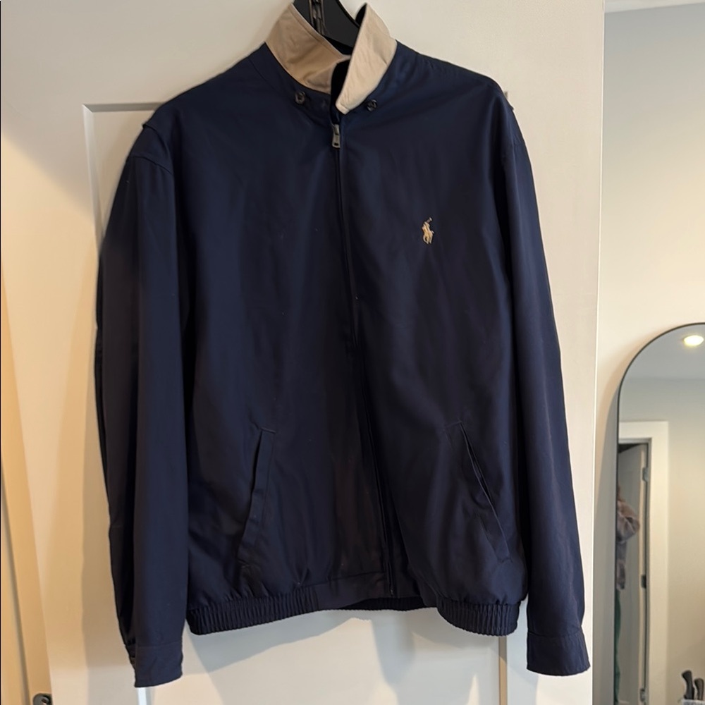 Polo by Ralph Lauren Blue Lightweight Shirt Jacket Sporty Style
